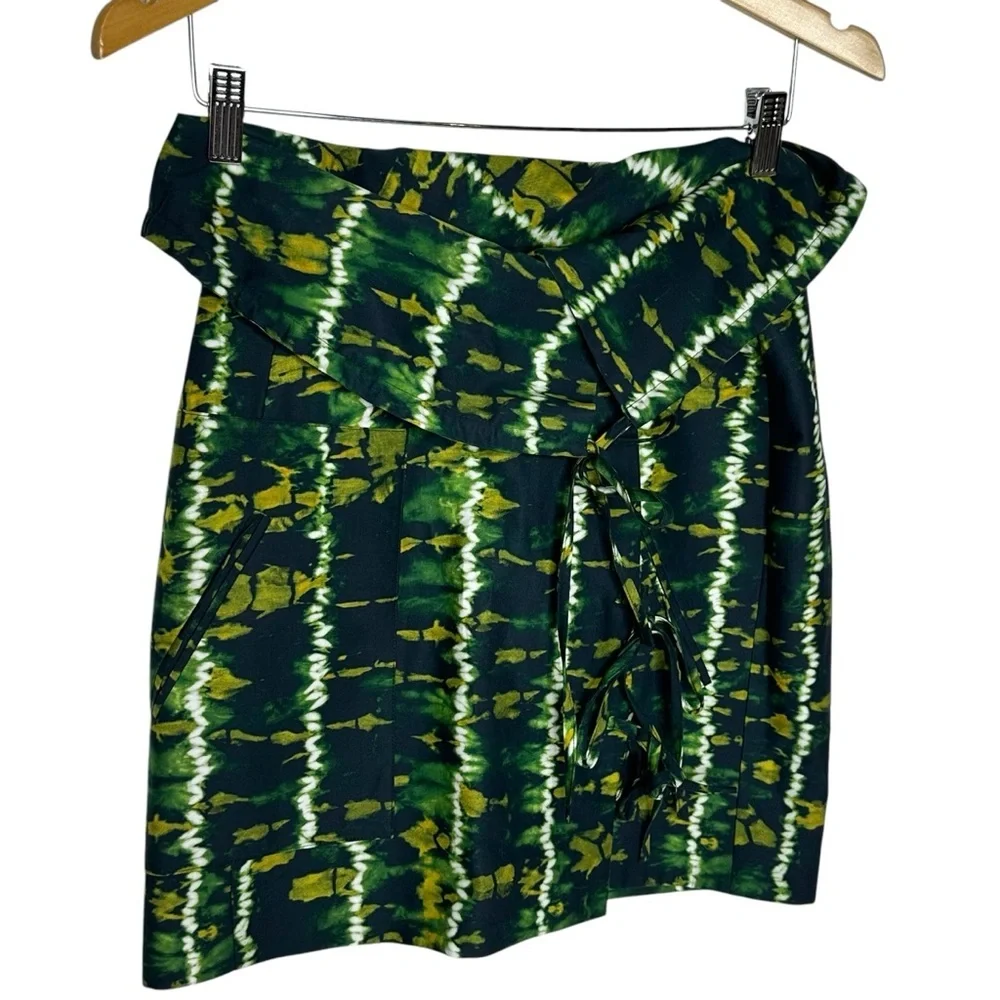 NWT Altuzarra Hilaree TieDyed Stretch Cotton Mini Skirt FR 38